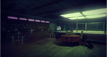 On Track interior in Saints Row IV - bar area