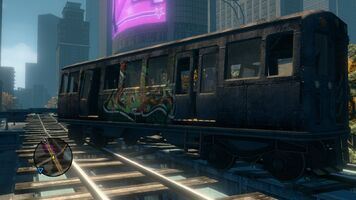 Close up of lead broken Train in Sunset Park in Saints Row The Third