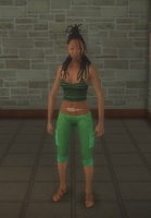 Sons of Samedi - female lieutenant - black with undershirt - character model in Saints Row 2