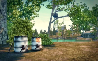 Pleasant View in Saints Row 2 - Toxic Waste barrels