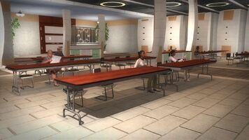 Rounds Square Shopping Center bottom floor conference room civilians sitting at tables