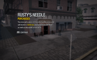 Rusty's Needle in Bavogian Plaza purchased in Saints Row 2