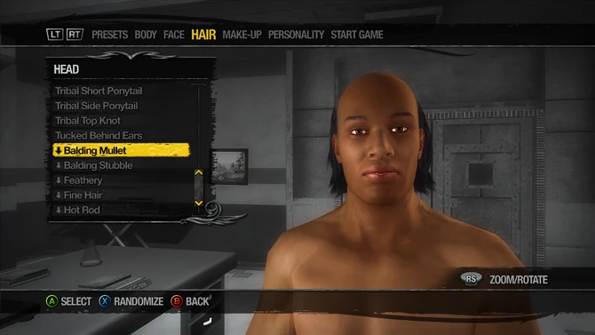 Head Hair - Balding Mullet