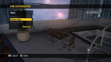 Hotel Penthouse - Crib Customization - Table - Domino table