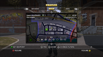 Saints Row Player Customization location on map