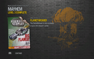 Flamethrower unlocked by Mayhem level 3 in Saints Row 2