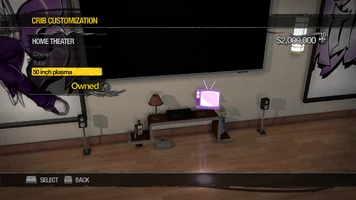 Hotel Penthouse - Crib Customization - Home Theater - 50 inch plasma
