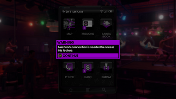 A network connection is needed to use the camera in Saints Row The Third