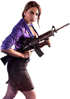 Shaundi carrying an M16 in Saints Row IV promo