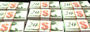 Cash closeup of 20s in Saints Row