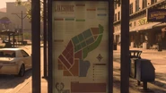 Panel map that depicts the in-game areas that form the Lakeshore district. Those sub-areas don´t appear in the game map or in the HUD.