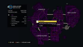 Map interface in Saints Row IV