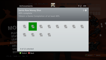 Saints Row Money Shot Achievement - 40% complete