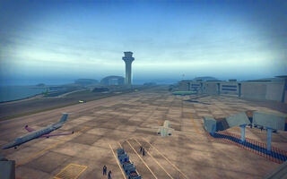 Wardill Airport in Saints Row 2 - parked airplanes