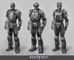 Zin - early Zin Soldier Concept Art - 3 versions of armour and head