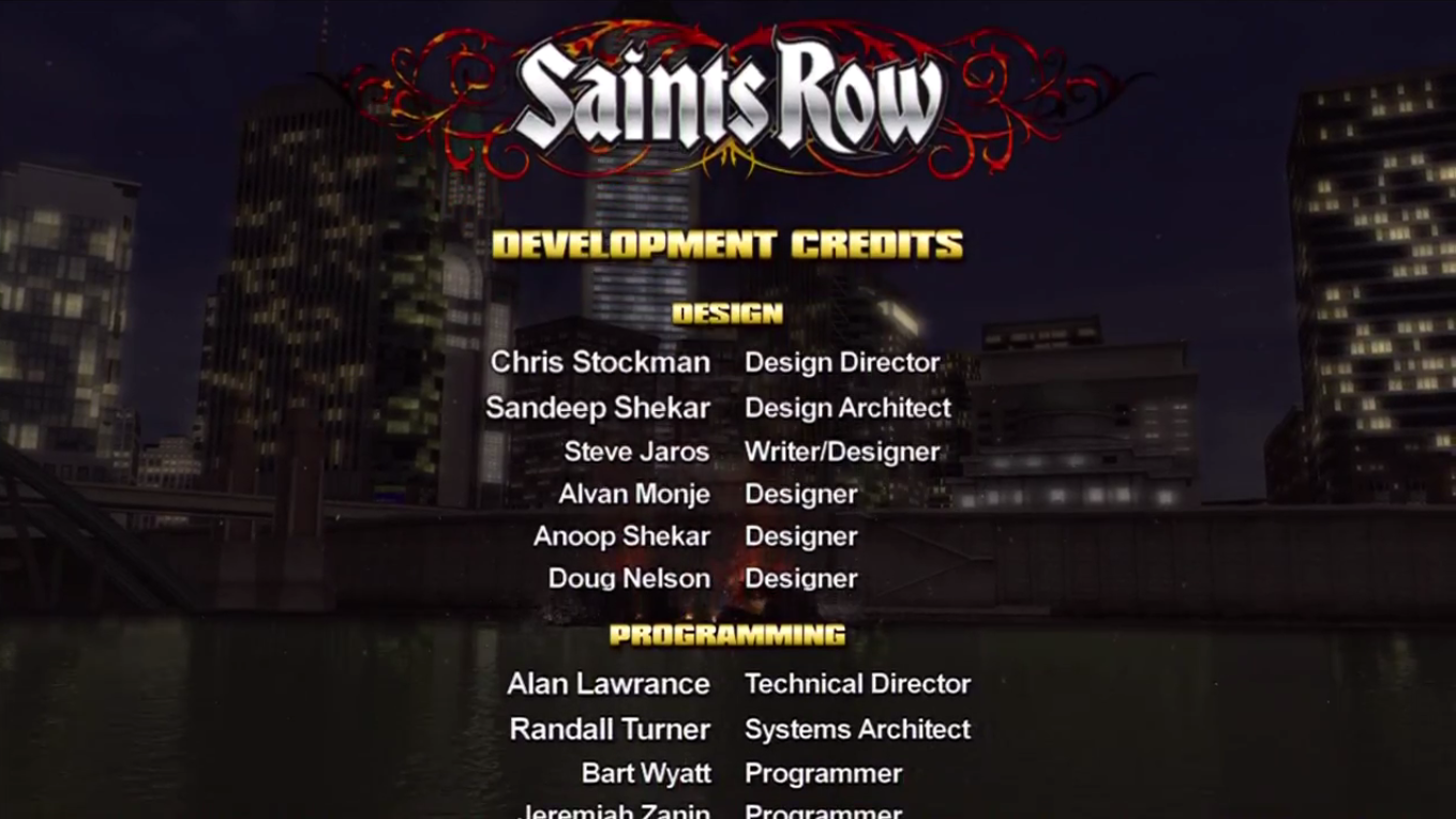 Saints Row credits, Saints Row Wiki