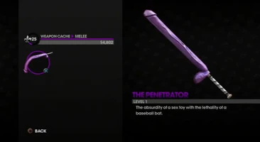 The Penetrator in the Weapon Cache in Saints Row The Third
