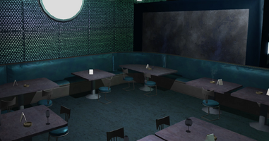 Glitz interior table area in Saints Row