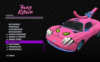 Sexy Kitten in the garage in Saints Row The Third