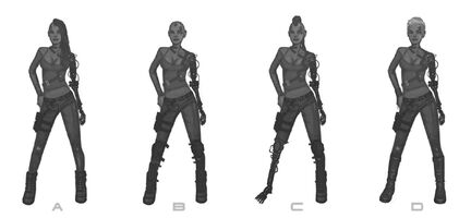 Future Shaundi Concept Art - 4 versions