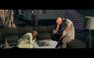 Pierce and Oleg playing chess