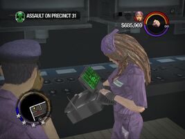 Assault on Precinct 31 - Shaundi hacking with computer object