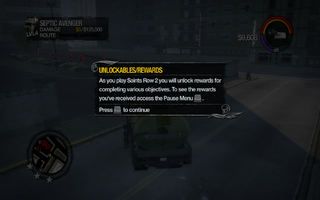 Unlockable Rewards tutorial in Saints Row 2