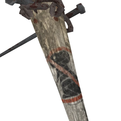 The No Rats logo on the baseball bat