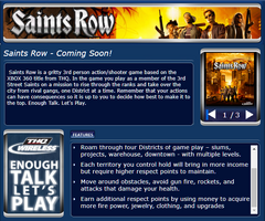 Saints Row mobile website