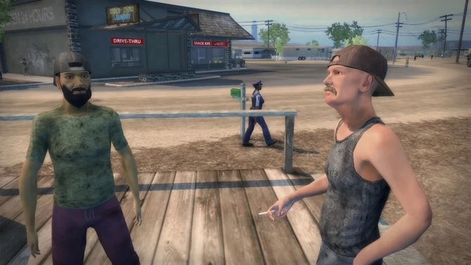 Bums in Elysian Fields (Trailer Park District) in Saints Row 2