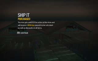 Ship It in Stilwater Boardwalk purchased in Saints Row 2