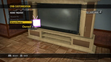 Saints Row Mega Condo - Crib Customization - Home Theater - 50 inch Plasma