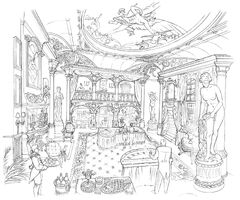 Saints Row 2 Early Poseidon's Palace Interior Concept Art