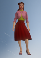 50s college gal - character model in Saints Row IV