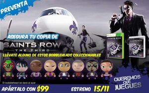 Collectable Saints Row The Third character bobbleheads promo