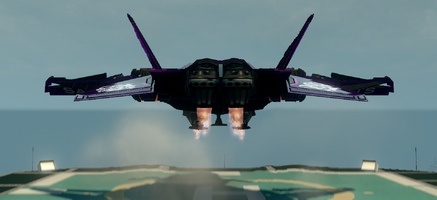 Saints Row The Third DLC vehicle - Saints VTOL - hover with landing gear - rear