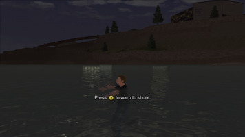 Reflections of non-existing buildings in Saints Row