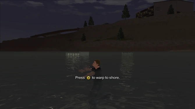 Reflections of non-existing buildings in Saints Row