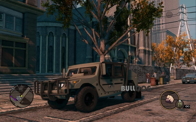 The SNG Bulldog without decals and roof-mounted gun in Saints Row: The Third