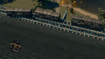 Top view of brokens trains in Sunset Park in Saints Row The Third