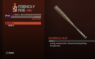 Baseball Bat in Saints Row The Third - Level 1 description