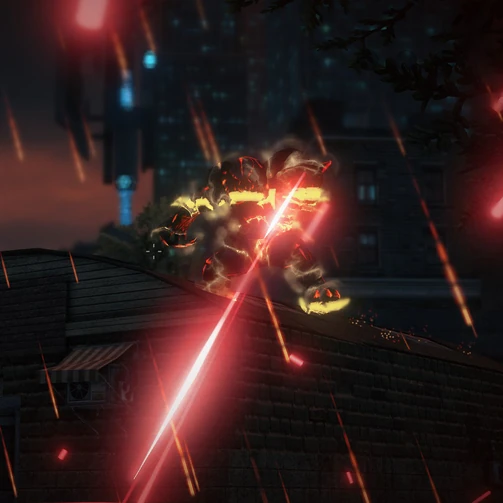 Warden firing lasers