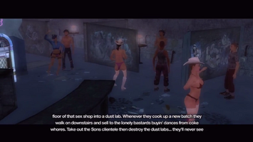 Bavogian Plaza Drug Labs - intro cutscene interior