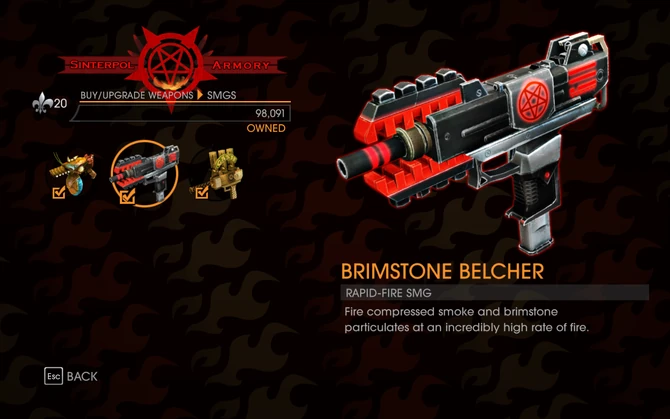 Rapid-Fire SMG in Saints Row: Gat out of Hell
