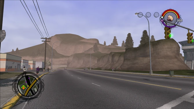 View from Apartments district in Saints Row