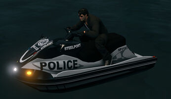 Steelport Police Shark - front left with lights