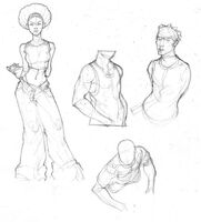 Saints Row - Character Concept Art - body sketches