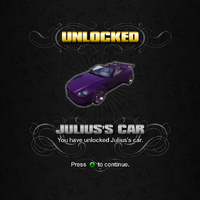 Saints Row unlockable - Vehicles - Julius's Car - Zenith