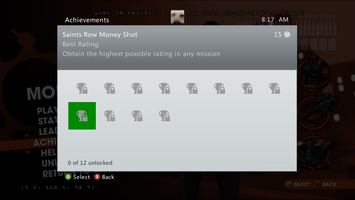 Saints Row Money Shot Achievement - Best Rating