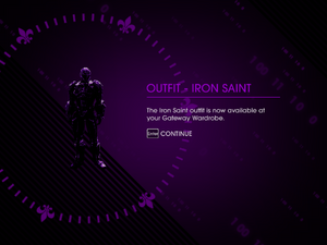 Outfit - Iron Saint unlocked